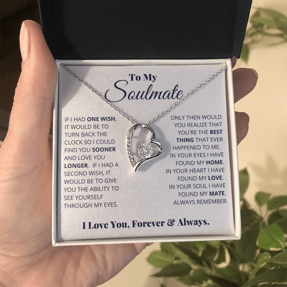 To my Soulmate love knot necklace