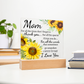 Mom for all the times acrylic plaque
