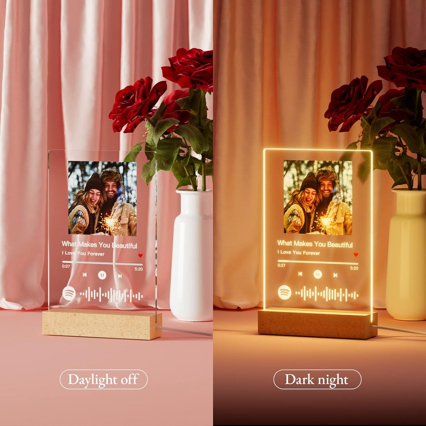 Custom Photo Music Plaque Night Light