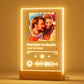 Custom Photo Music Plaque Night Light