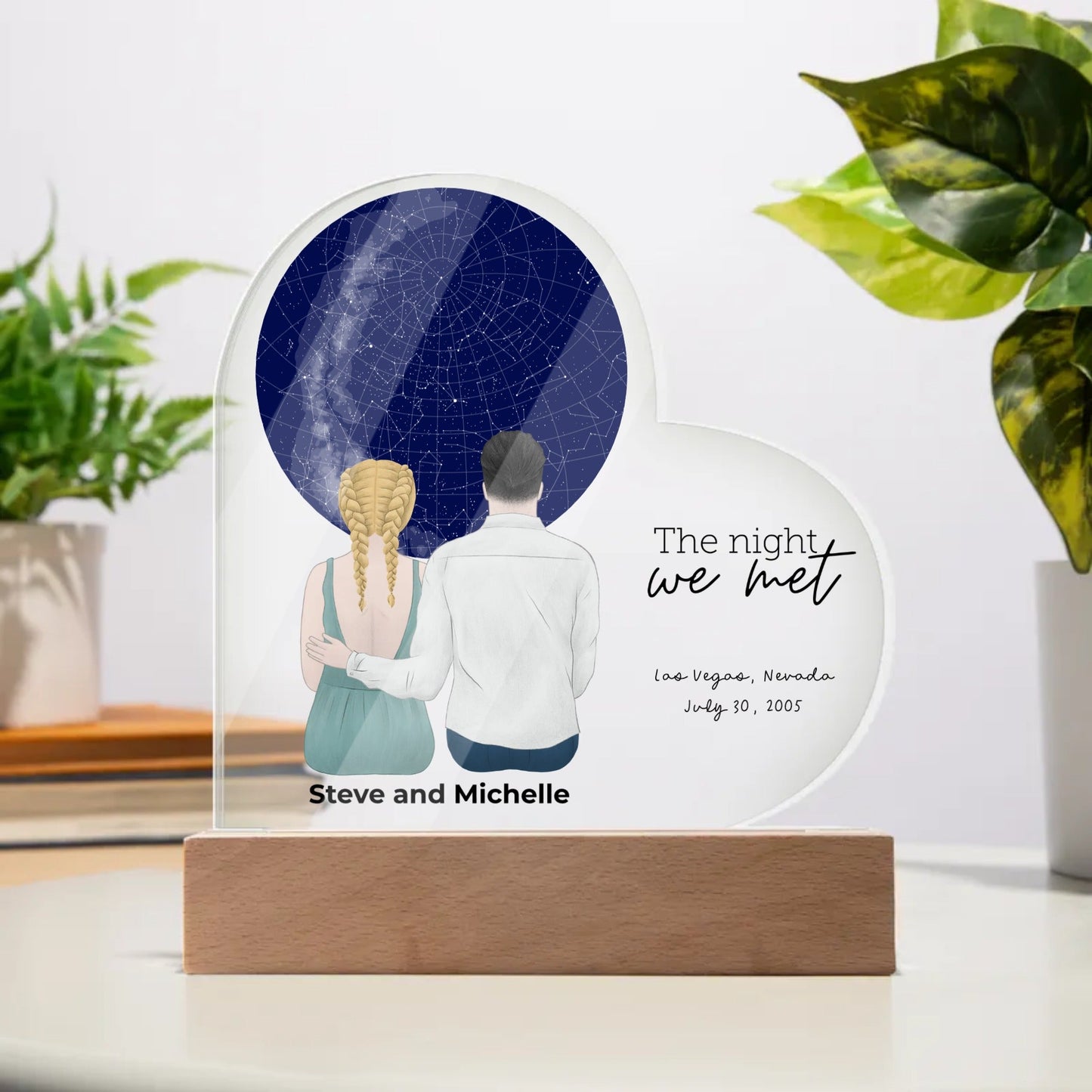 The Night We Met Acrylic Heart Plaque